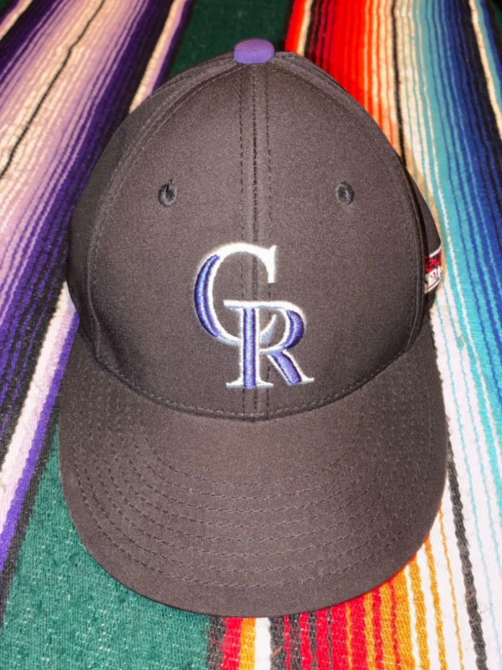 Colorado Rockies Youth Adjustable MLB Hat Black CR Cap